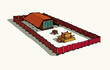 © Marina - Vector drawing. Tabernacle of Moses in the desert