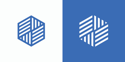Poster - Vector logo design for the initials letters Z in a geometric hexagon shape with a modern, simple, clean and abstract style.