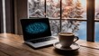 Heißer Kaffee wird Sie an einem kalten Morgen aufmuntern. Live Wallpaper für Computer.