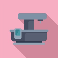 Poster - Router cnc machine icon flat vector. Control production. Flash construction