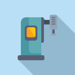 Poster - Numerical cnc machine icon flat vector. Tool industry. Beam laser control