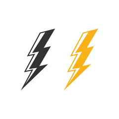 Poster - Lightning, electric power vector logo design element. Energy and thunder electricity symbol concept. Flash vector emblem template. Power fast speed