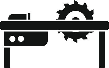Poster - Mill cnc machine icon simple vector. Beam equipment. Lathe calibration