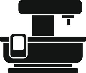 Poster - Router cnc machine icon simple vector. Control production. Flash construction