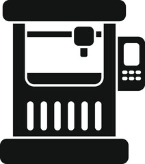 Poster - Steel cnc machine icon simple vector. Complex control. Numerical flash production