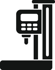 Poster - Automated cnc machine icon simple vector. Printer control. Equipment flash gear