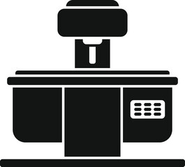 Sticker - Digital machinery icon simple vector. Control production. Numerical pressing