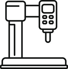 Poster - mill machine icon outline vector. industrial press. industry laser automated