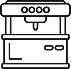 Poster - industrial drill machine icon outline vector. design beam. design construction gear