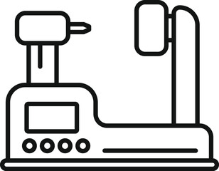 Poster - industry drill machine icon outline vector. computer beam design. tool laser