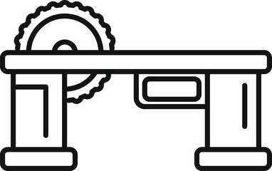 Poster - machining center icon outline vector. router press tool. industry laser steel