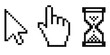 © HTGanzo - Classic retro computer pixel cursor icons