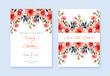 © Mashaki - wedding invitation card template with wild flowers