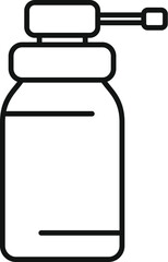 Poster - Spray bottle icon outline vector. Shield resistance potion. Pandemic dosage