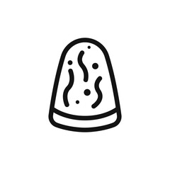 Poster - Black simple lava lamp vector. The concept of a flat lava lamp for the interior vector. Lava foot outline.