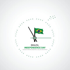 Wall Mural - brazil independence day. brazil independence day creative ads design. social media post, vector, 3D illustration.