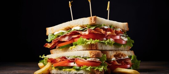 Sticker - Delicious Sandwich Loaded with a Variety of Tasty Toppings for a Flavorful Meal Experience