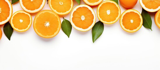 Wall Mural - Vibrant Collection of Fresh Oranges with Lush Green Leaves, Nature's Bounty in Healthy Citrus Fruits