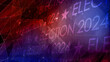 Election background political design concept with connected lines and typography showcasing 2024 election in captivating text layout