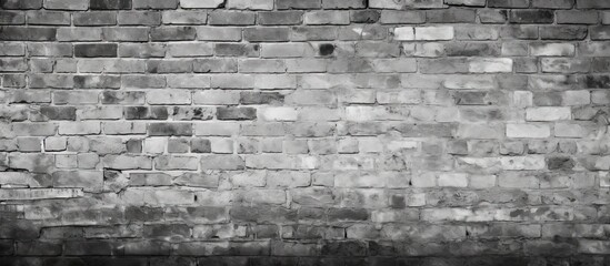 Poster - contrast of rugged brick wall against elegant black and white background