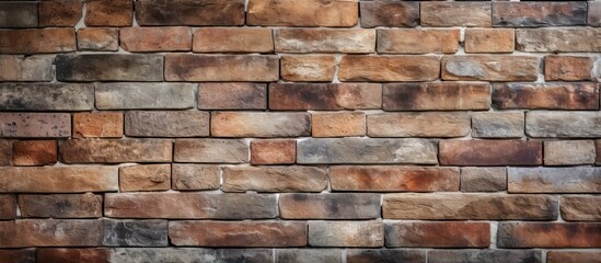 Poster - Textured Brick Wall in Earthy Brown Tones Adds Warmth and Character to Space