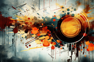 Wall Mural - abstract yellow stains background, creative design template