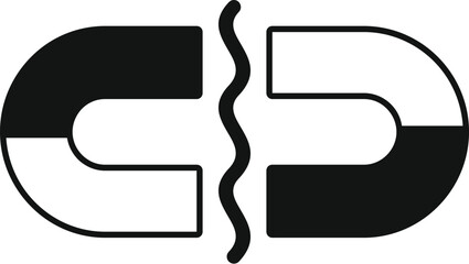 Poster - Research lab magnets icon simple vector. Study material. Medical flask