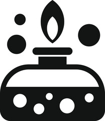 Poster - Burning lab candle icon simple vector. Solitary scientific. Study material