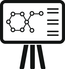 Poster - Research lab board icon simple vector. Study biology. School biotechnology