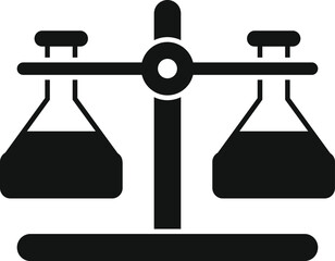 Poster - Chemical stand flask icon simple vector. Molecule experiment. Quality genetic