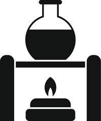 Poster - Burning chemical pot icon simple vector. Tube biology. Quality material study