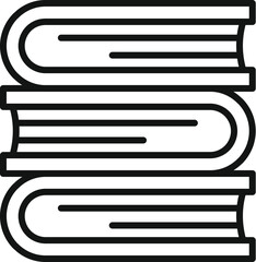 Poster - Research books stack icon outline vector. Discovery material. Quality test