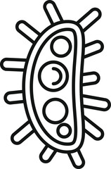 Poster - Lab bio bacteria icon outline vector. Health scientist lab. School quality analysis
