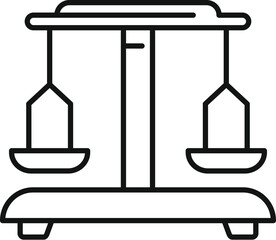 Poster - Balance laboratory research icon outline vector. Scientific genetic. Study molecule