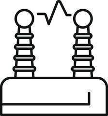 Poster - Genetic flash research icon outline vector. Solitary investigation. Material study