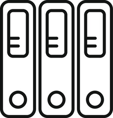 Poster - Folder laboratory research icon outline vector. Equipment study. Element quality