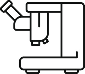 Poster - Ultra digital microscope icon outline vector. Quality analysis. Investigation genetic