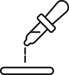 Poster - Lab experiment dropper icon outline vector. Genetic study. Test lab formula