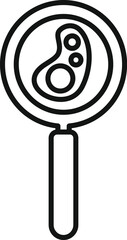 Poster - Search magnifier icon outline vector. Genetic material. Solitary scientific