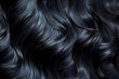 wavy black hair texture background
