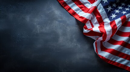 Wall Mural - Close-up view of US national flag