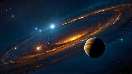 Wall Mural - a depiction of that infinite universe and a small part of it that is very mysterious.