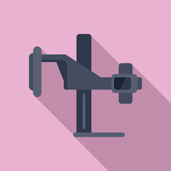 Poster - Xray equipment icon flat vector. Human machine person. Thorax beam