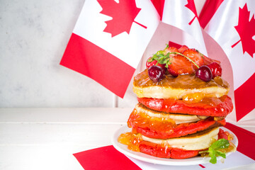 Wall Mural - Canada Day pancakes