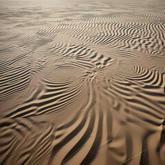 Canvas Print - Abstract patterns in the sand at the beach.