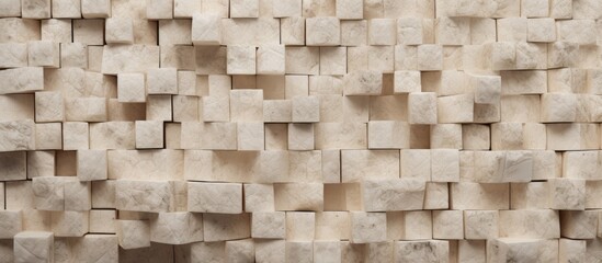 Sticker - Beige stone or cube texture as a backdrop