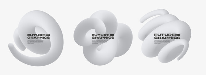 Poster - monochrome shapes badges set. trendy minimal design. eps10 vector.