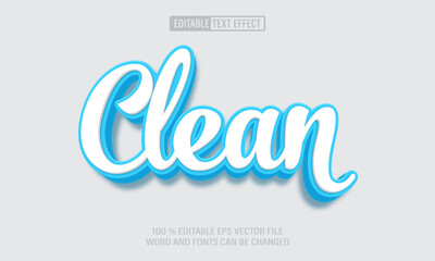Poster - Editable 3d text style effect - Clean text effect Template