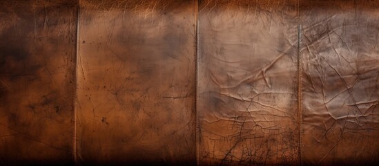 Canvas Print - Texture of an aged brown leather couch