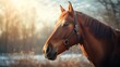 a cinematic and Dramatic portrait image for horse